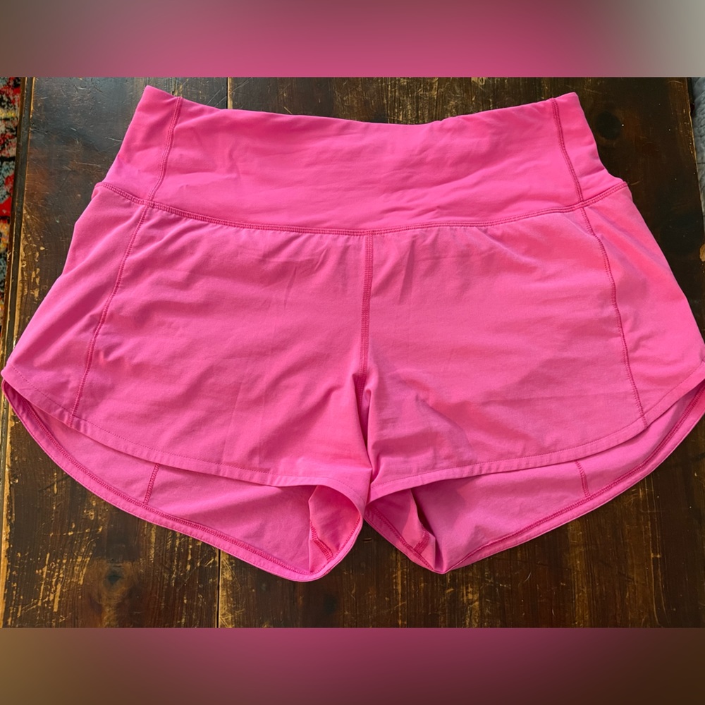 Lululemon Speed Up Shorts High Rise 4inch Sonic Pink